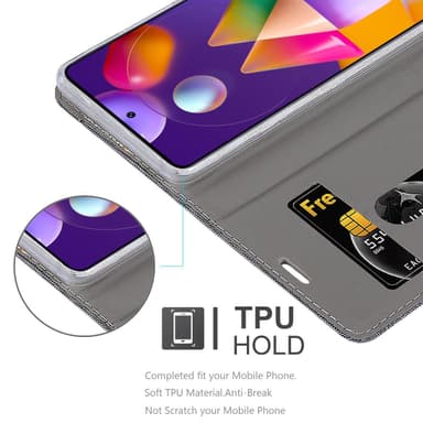 Samsung Galaxy M31s lommebokdeksel etui (grå)