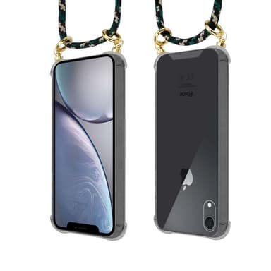 iPhone XR Deksel med Halskjede (brun)