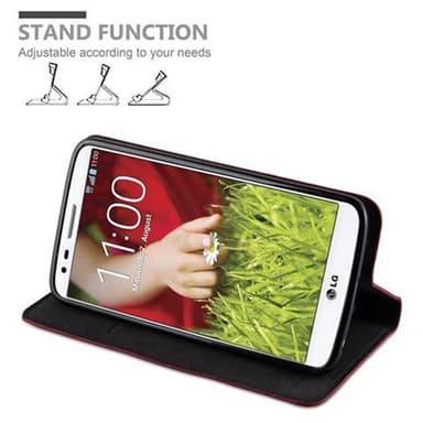LG G2 lommebokdeksel case (rød)