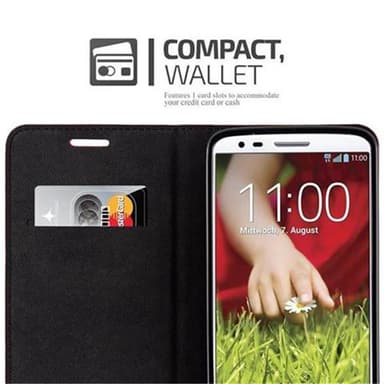 LG G2 lommebokdeksel case (rød)