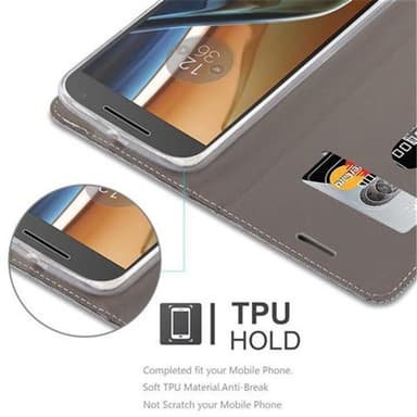Motorola MOTO G4 / G4 PLUS lommebokdeksel etui (grå)