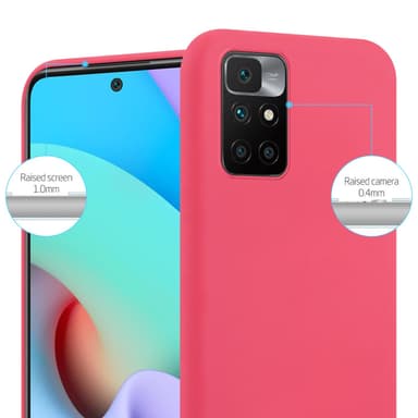 Deksel Xiaomi RedMi 10 Silikon cover (rød)