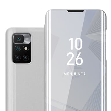 Xiaomi RedMi 10 lommebokdeksel etui (sølv)