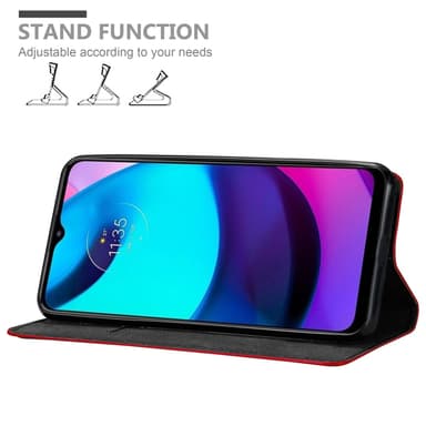 Motorola MOTO E20 / E30 / E40 lommebokdeksel case (rød)