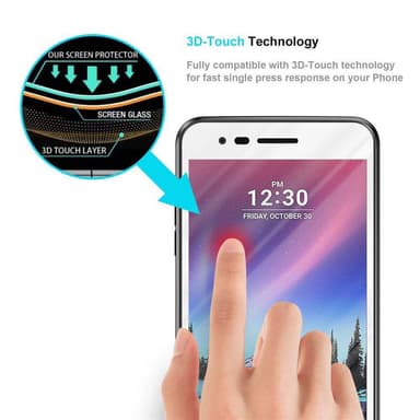LG K4 2017 Skjermbeskytter Skärmskydd (hvit)