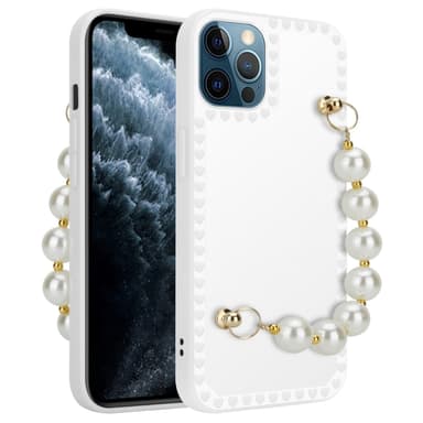 iPhone 12 PRO Deksel med kjede (hvit)