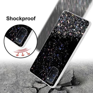 Oppo A72 Silikondeksel Glitter (Svart)