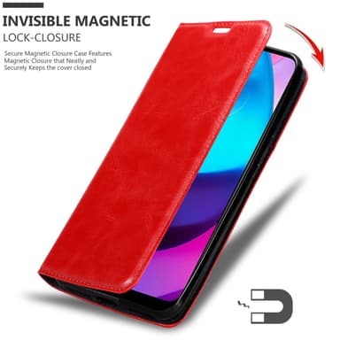 Motorola MOTO E20 / E30 / E40 lommebokdeksel case (rød)