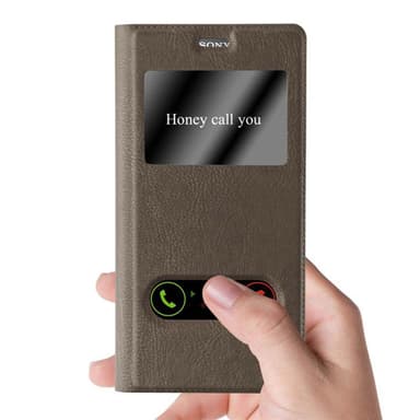 Sony Xperia Z5 PREMIUM lommebokdeksel cover (brun)
