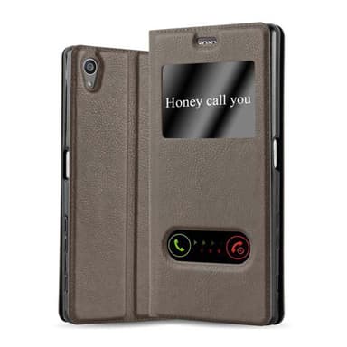Sony Xperia Z5 PREMIUM lommebokdeksel cover (brun)