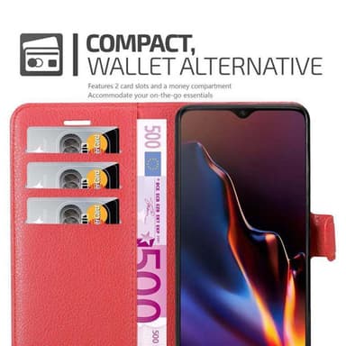 OnePlus 6T Deksel Etui Case (rød)
