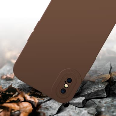 iPhone X / XS Deksel case (brun)