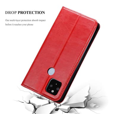 Google PIXEL 5 XL lommebokdeksel case (rød)