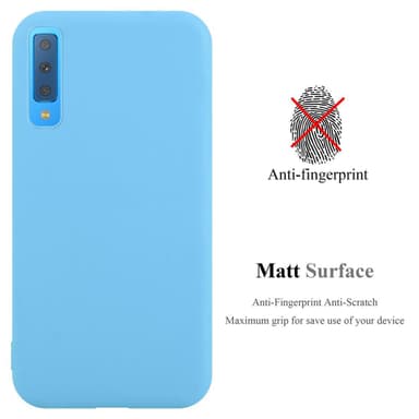 Deksel Samsung Galaxy A7 2018 Silikon cover (blå)