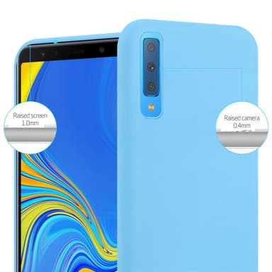 Deksel Samsung Galaxy A7 2018 Silikon cover (blå)