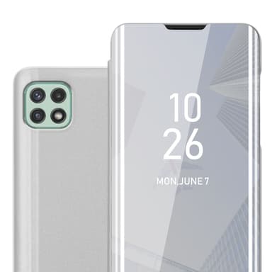 Samsung Galaxy A22 5G lommebokdeksel etui (sølv)