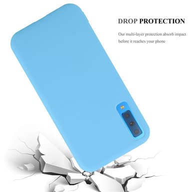 Deksel Samsung Galaxy A7 2018 Silikon cover (blå)