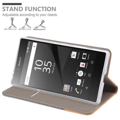 Sony Xperia Z5 PREMIUM lommebokdeksel etui (grå)