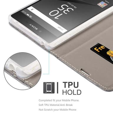 Sony Xperia Z5 PREMIUM lommebokdeksel etui (grå)