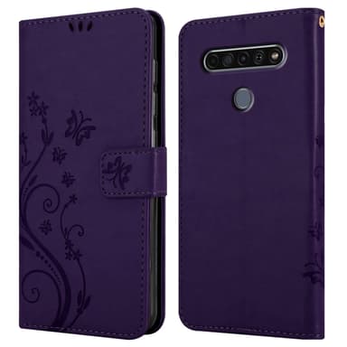LG K61 lommebokdeksel Blomster (lilla)