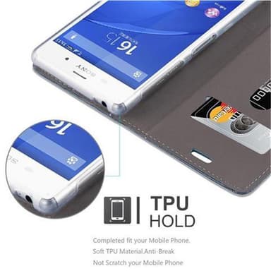 Sony Xperia Z3 lommebokdeksel etui (blå)
