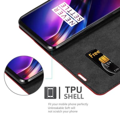 OnePlus 8 lommebokdeksel case (rød)