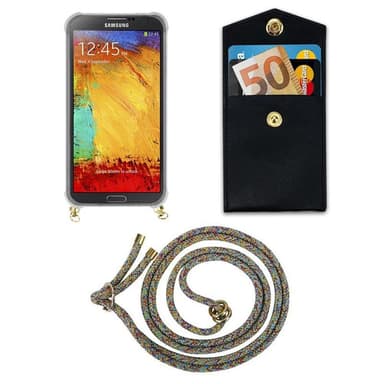 Samsung Galaxy NOTE 3 Deksel med Halskjede (gul)