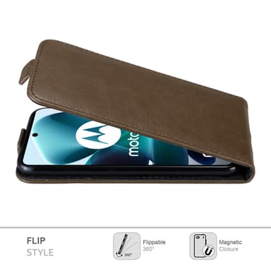 Motorola MOTO G200 5G deksel flip cover (brun)