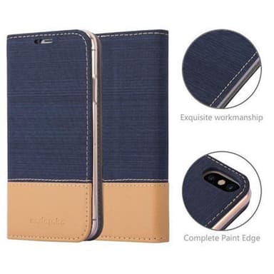 iPhone X / XS lommebokdeksel etui (blå)
