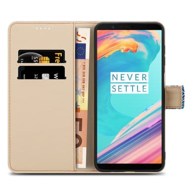 OnePlus 5T lommebokdeksel etui (blå)