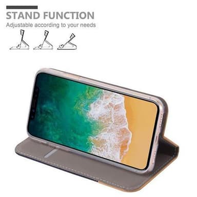 iPhone X / XS lommebokdeksel etui (blå)