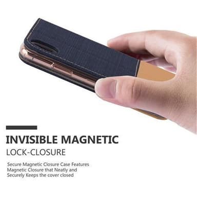 iPhone X / XS lommebokdeksel etui (blå)