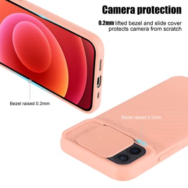 iPhone 12 MINI silikondeksel case (rosa)