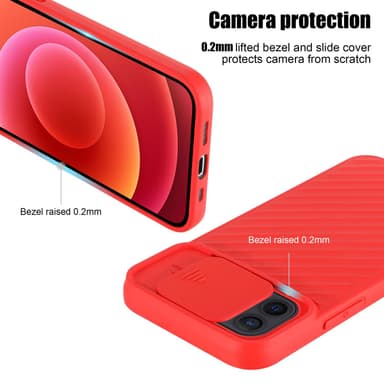iPhone 12 MINI silikondeksel case (rosa)