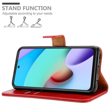 Xiaomi RedMi 10 lommebokdeksel etui (rød)