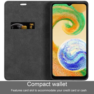 Samsung Galaxy A04s lommebokdeksel case (svart)