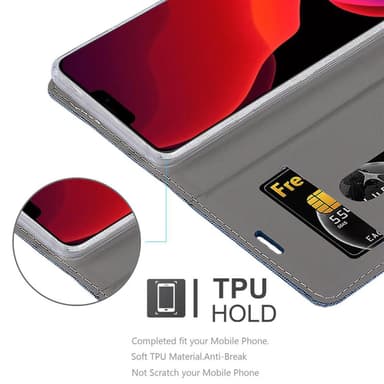iPhone 12 MINI lommebokdeksel etui (blå)