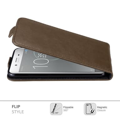 Sony Xperia XZ PREMIUM deksel flip cover (brun)