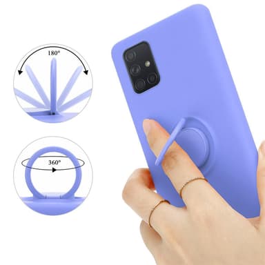 Deksel Samsung Galaxy A71 4G Ring Case (lilla)