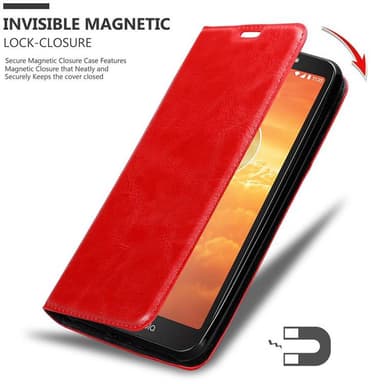 Motorola MOTO E5 PLAY lommebokdeksel case (rød)