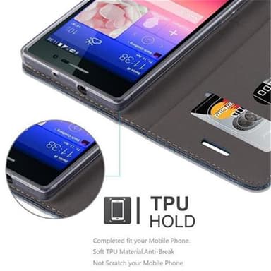 Huawei ASCEND P7 lommebokdeksel etui (blå)
