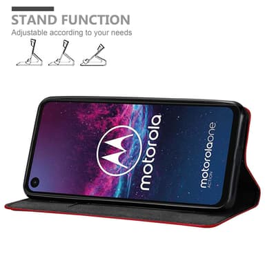 Motorola ONE ACTION lommebokdeksel case (rød)