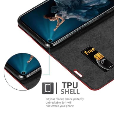 Honor 20 PRO lommebokdeksel case (rød)