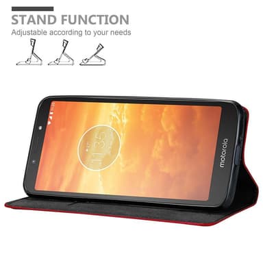 Motorola MOTO E5 PLAY lommebokdeksel case (rød)