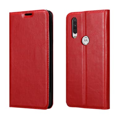 Motorola ONE ACTION lommebokdeksel case (rød)
