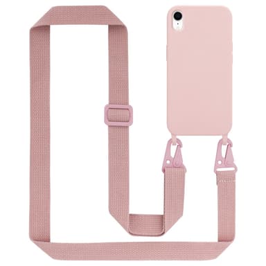 Deksel iPhone XR med Halskjede (rosa)