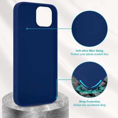 iPhone 14 silikondeksel case (blå)