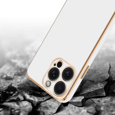 iPhone 15 PRO MAX silikondeksel case (Hvit)