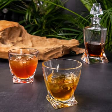 2x Whiskyglass Gammeldags Whisky Krystallglass