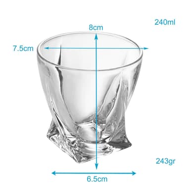 2x Whiskyglass Gammeldags Whisky Krystallglass